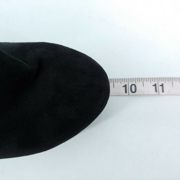 Lane Bryant Womens Faux Suede Platform Ankle Bootie Elastic Ribbing Black 9W - Picture 7 of 11